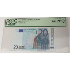 NETHERLANDS 2002 . TWENTY 20 EURO BANKNOTE . EUROPEAN UNION